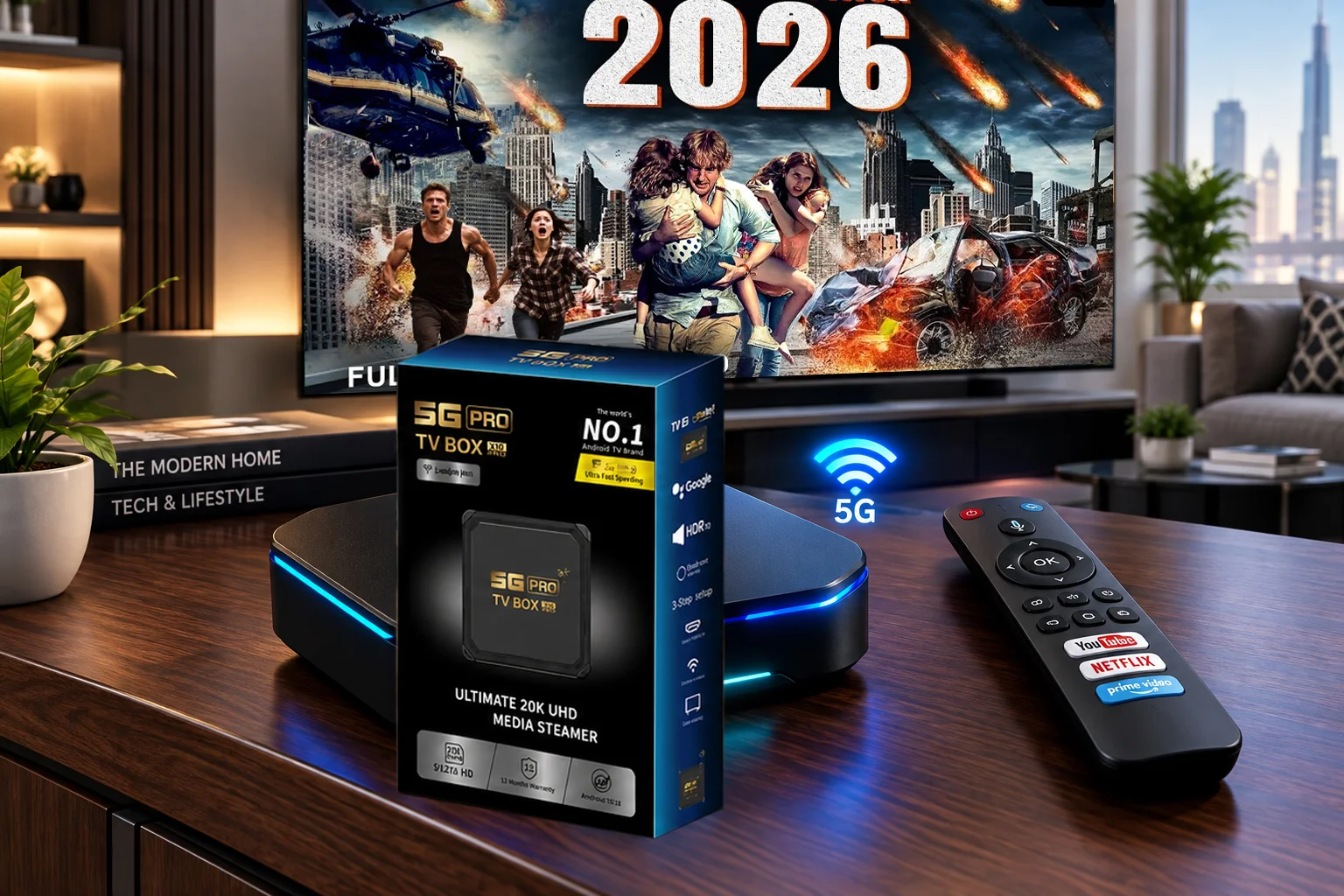 5G PRO X10 PRO 20K UHD Android TV Box Dual-Band Smart Media Player